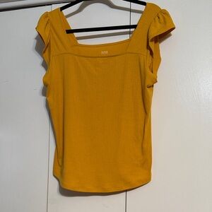 a.n.a Mustard Ribbed Tank Top